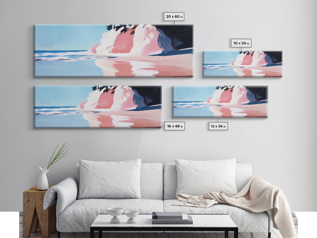 Clifftop Beach, Coastal Escape, Summer Art, Canvas Print, Ocean View Wall Art, Living Room Art, Beach Decor, Beach House Art
