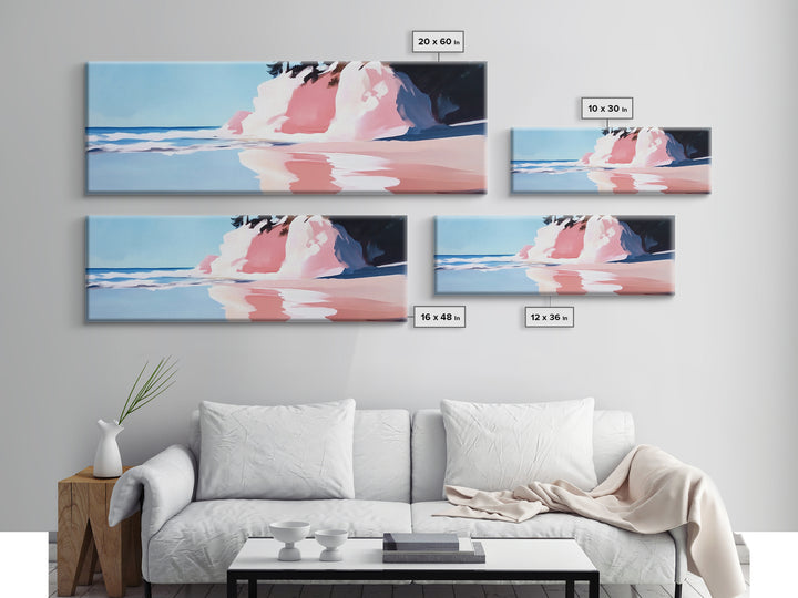 Clifftop Beach, Coastal Escape, Summer Art, Canvas Print, Ocean View Wall Art, Living Room Art, Beach Decor, Beach House Art