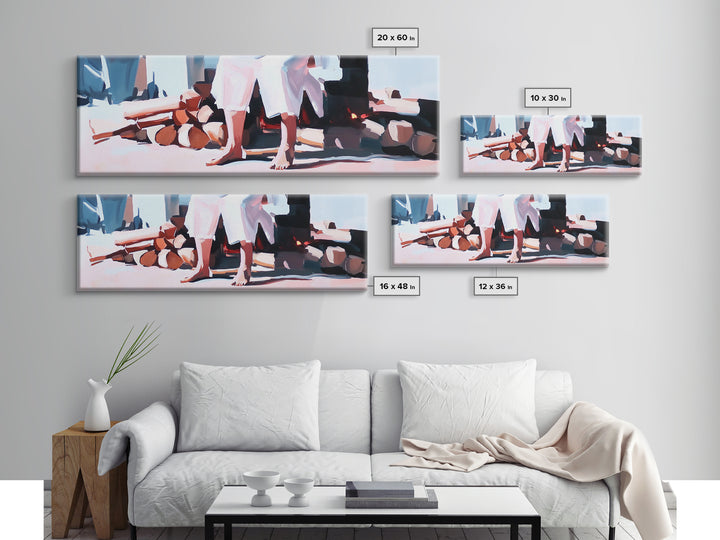 Beach Reflections, Ocean Shore, Summer Vibes, Framed Canvas Print, Coastal Wall Decor, Seascape Painting, Minimalist Beach Art