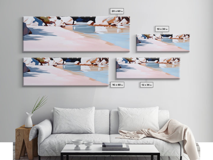 Riverbank Scene, Tranquil Water, Nature Landscape, Minimalist Water Reflection, Boho Earthy Decor, Relaxing Wall Art, Canvas Print