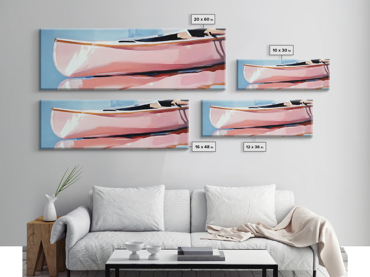 Pastel Waves, Beach Serenity, Coastal Minimalism, Framed Canvas Print, Ocean Abstract Art, Relaxing Seaside Decor, Nautical Wall Art
