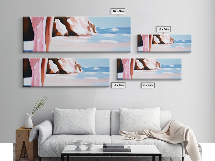Ocean Breeze, Beach Vibes, Pastel Seascape, Summer Aesthetic, Canvas Print, Coastal Home Art, Boho Wall Art, Bedroom Decor