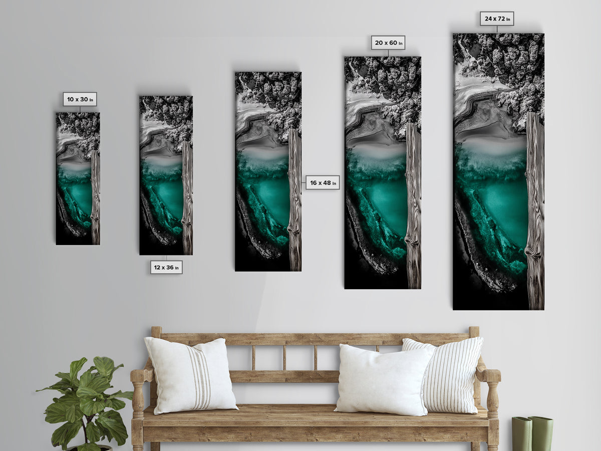 Abstract Landscape, Nature Wall Art, Modern Home Decor, Canvas Print, Blue Green Painting, Living Room Artwork, Large Wall Art