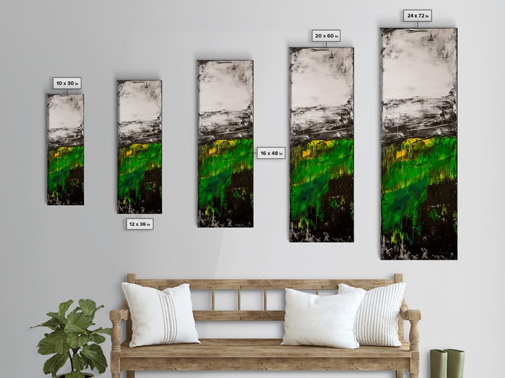 Abstract Meadow, Green Fields, Contemporary Landscape, Nature Inspired Art, Textured Painting, Rustic Wall Decor, Canvas Print