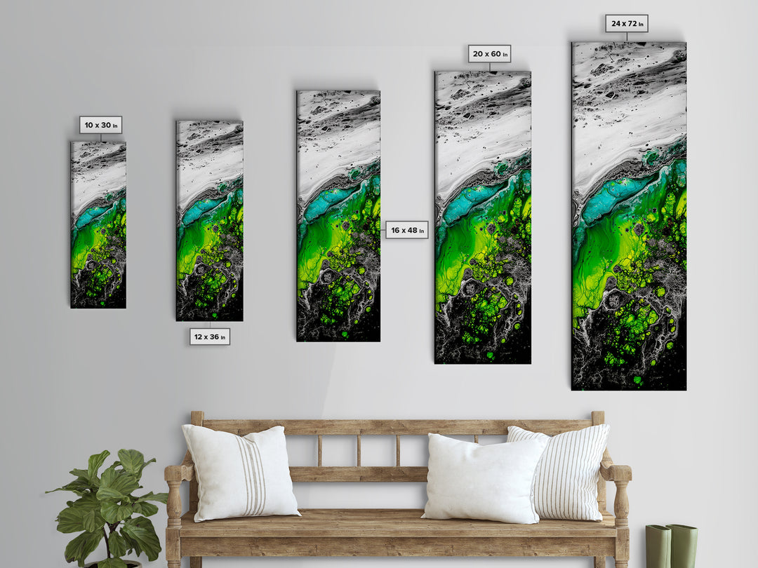 Ocean Meets Land, Abstract Seascape, Canvas Print, Coastal Wall Art, Nautical Decor, Minimalist Home, Modern Living Room Art