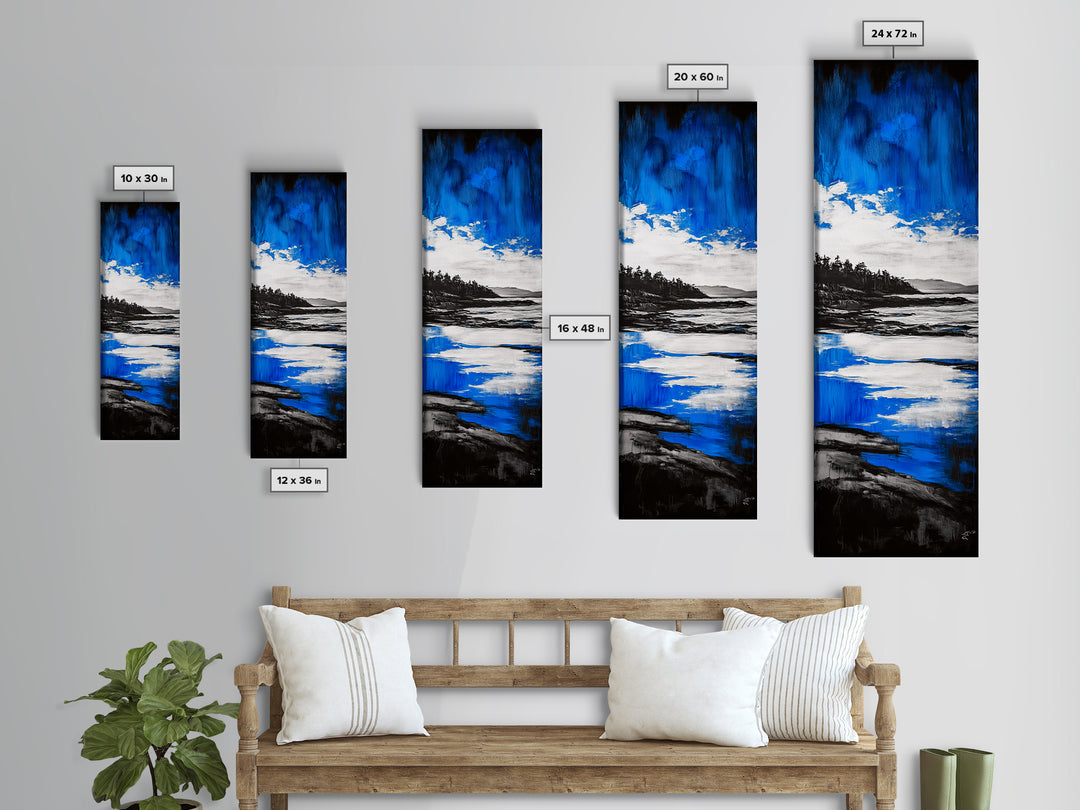 Coastal Serenity, Blue Ocean, Seascape, Canvas Print, Beach House Decor, Modern Wall Art, Minimalist Art, Living Room Wall Art