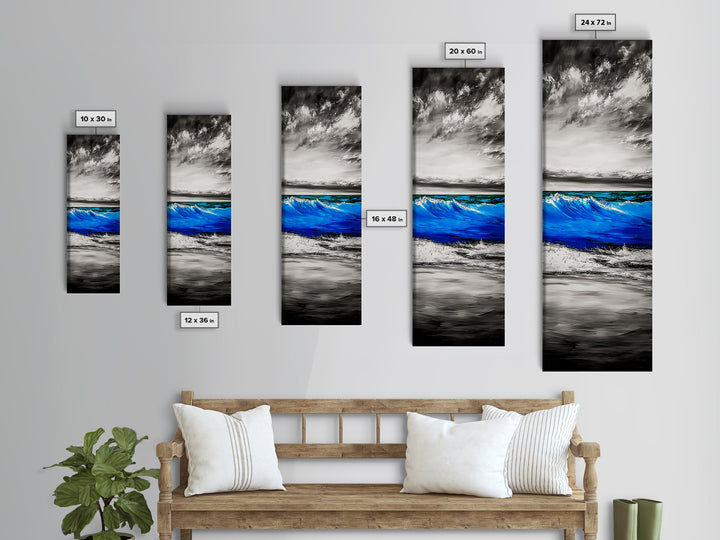 Ocean Wave, Coastal Decor, Beach Wall Art, Canvas Print, Blue Water Painting, Nautical Art, Living Room Wall Art, Ocean Lover Gift