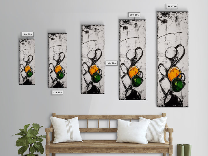 Coffee, Cups, Abstract, Canvas Print, Kitchen Wall Art, Minimalist Coffee Decor, Black and White Modern Art, Cafe Style, Chic Artwork