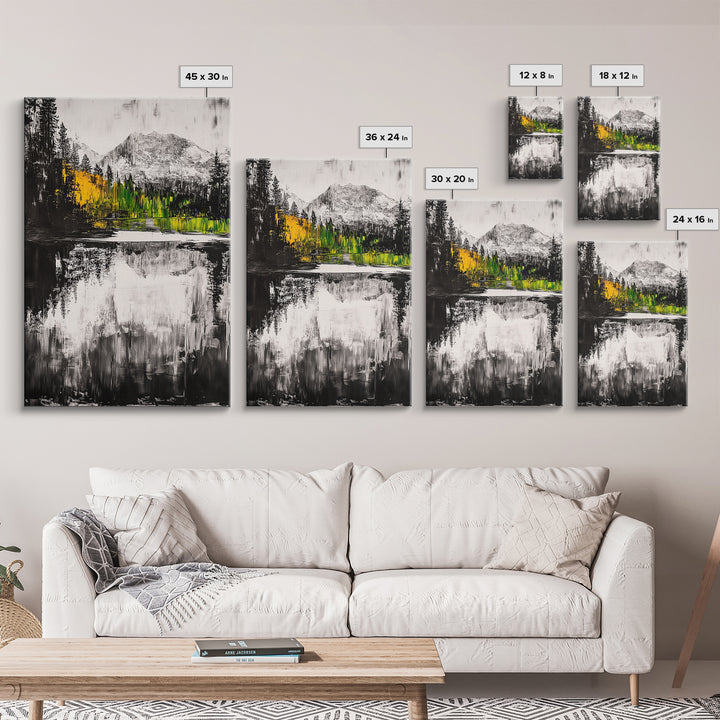 Black and White, Ocean Waves, Modern Coastal Art, Canvas Print, Minimalist Wall Art, Contemporary Painting, Bedroom Wall Decor