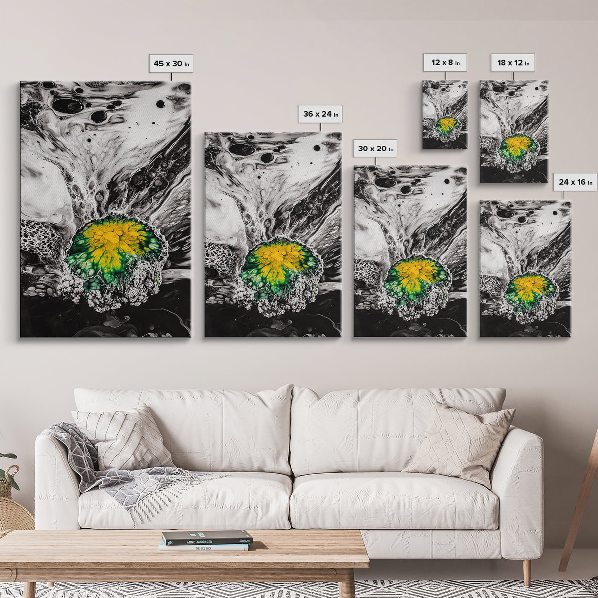 Abstract Fluid Art, Black and White Print, Modern Home Decor, Unique Swirl Art, Office Wall Art, Monochrome Aesthetic, Framed Canvas Print