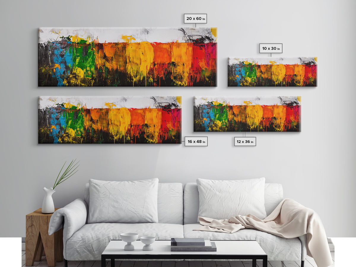 Vibrant Abstract, Colorful Texture, Bold Art, Framed Canvas Print, Boho Wall Art, Modern Home Decor, Statement Painting, Office Art