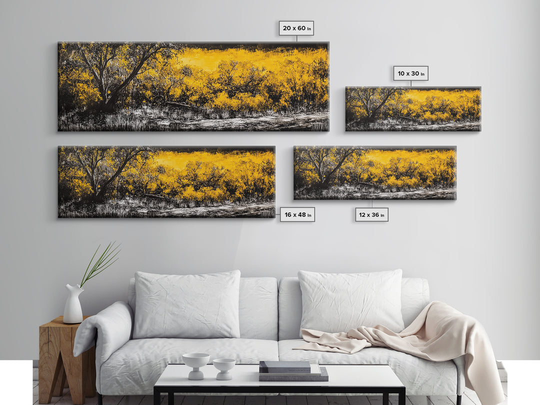 Autumn Forest, Golden Trees, Fall Landscape, Canvas Print, Rustic Wall Art, Nature Lover Decor, Warm Tones, Large Wall Art, Cozy Aesthetic