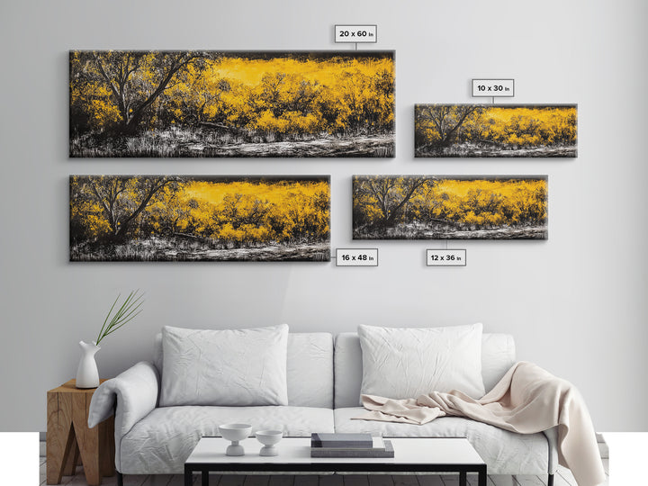 Autumn Forest, Golden Trees, Fall Landscape, Canvas Print, Rustic Wall Art, Nature Lover Decor, Warm Tones, Large Wall Art, Cozy Aesthetic