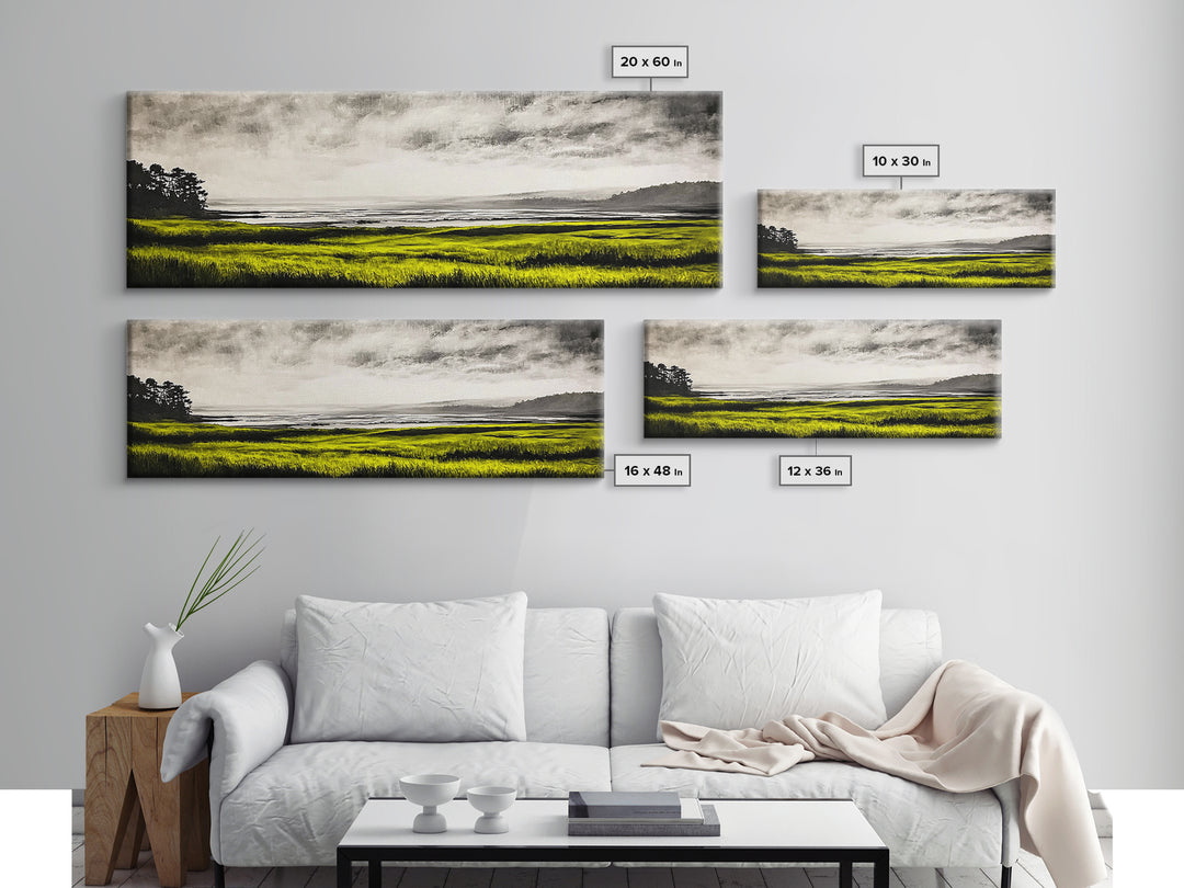 Rolling Hills, Golden Grasslands, Nature Painting, Framed Canvas Print, Rustic Decor, Large Landscape Art, Serene Home Wall Art