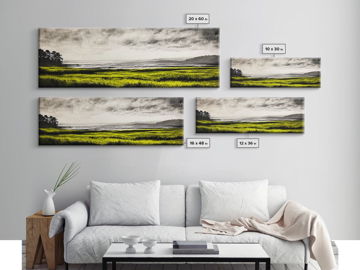 Rolling Hills, Golden Grasslands, Nature Painting, Framed Canvas Print, Rustic Decor, Large Landscape Art, Serene Home Wall Art