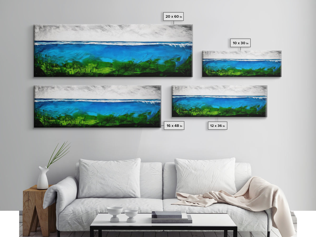 Deep Blue Ocean, Underwater Wall Art, Coastal Decor, Tranquil Seascape, Modern Beach Art, Large Canvas Print, Living Room Art