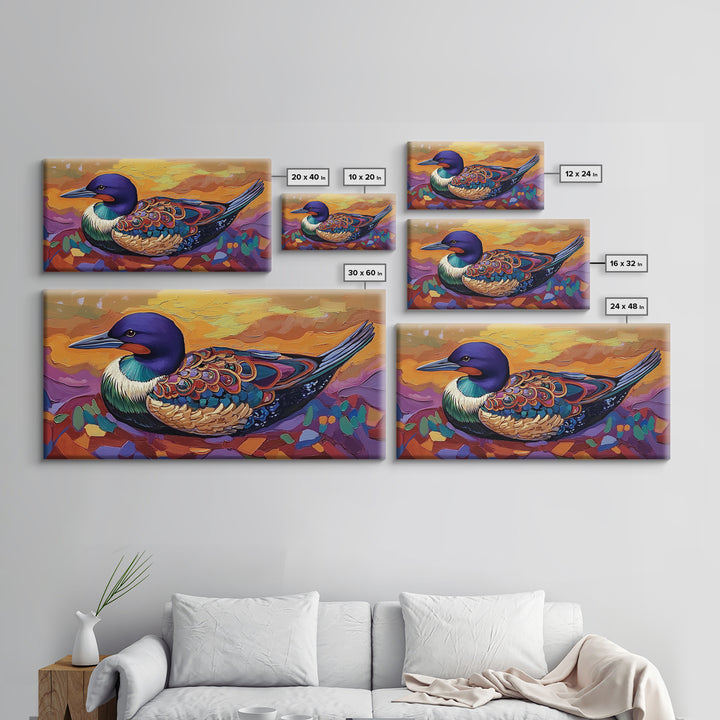 Vibrant Bird, Nature, Painting, Framed Canvas Print wildlife lover gift, boho bird wall art, hallway decor, tropical kitchen wall art