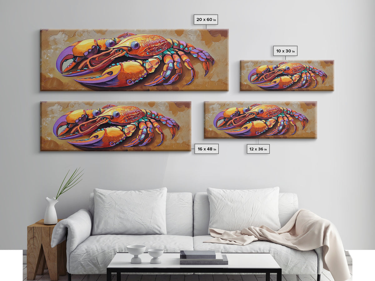 Crustacean Duo, Bright Lobsters, Sea Creatures, Coastal Kitchen, Canvas Print, Nautical Wall Decor, Boho Art, Vibrant Beach House Accent