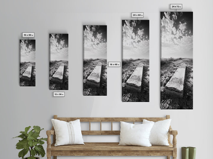 Abandoned Gravestone, Historic Cemetery, Gothic Vibes, Moody Decor, Framed Canvas Print, Halloween Art, Fall Living Room Art, Living Room Art