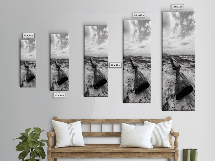 Shotgun Beach, Western Art, Coastal Edge, Canvas Print, Masculine Wall Decor, Cabin Style, Rustic Photography, Dramatic Sky
