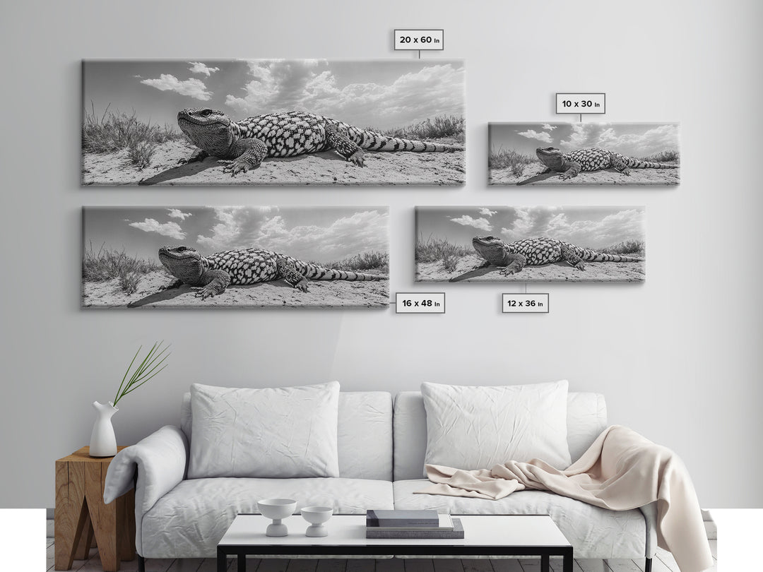 Desert Lizard, Reptile Closeup, Sunbaked Texture, Canvas Print, Wildlife Photography, Bold Wall Art, Southwestern Living Room