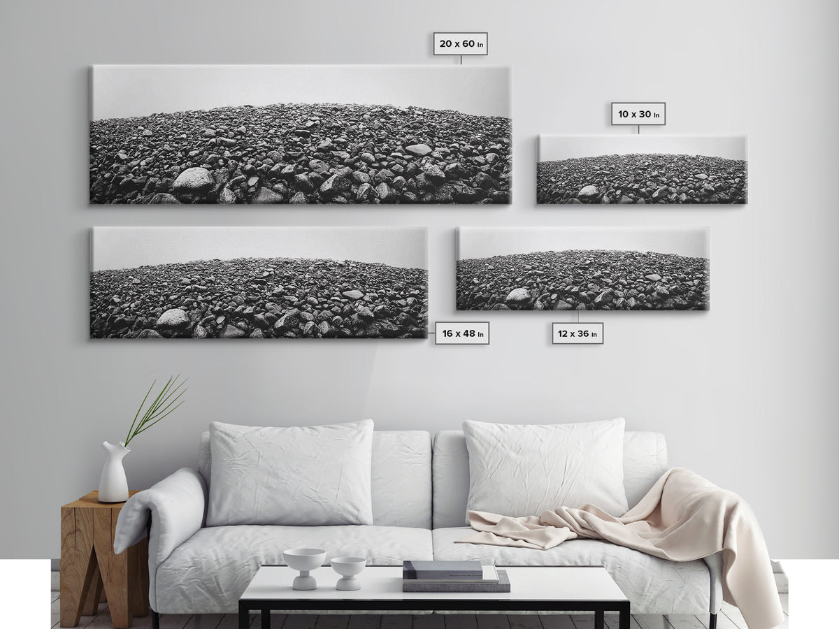 Rock Hill, Stone Texture, Natural Abstract, Canvas Print, Minimalist Wall Art, Monochrome Decor, Modern Entryway Art, Hallway Print