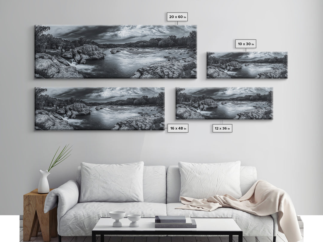 Stormy River Valley, Dramatic Landscape Art, Nature Wall Decor, Framed Canvas Print, Rustic Cabin Decor, Autumn Living Room Artwork