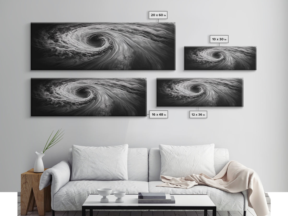 Ocean Vortex, Surreal Motion, Abstract Water, Canvas Print, Modern Coastal Decor, Bathroom Wall Art, Minimalist Abstract Photography