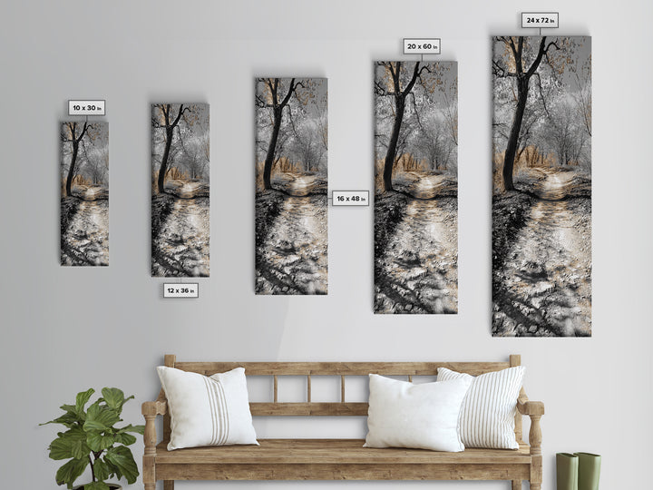 Forest Trail, Autumn Path, Nature Escape, Earthy Journey, Canvas Print, Rustic Fall Wall Art, Entryway or Hallway Decor, Woodland Landscape