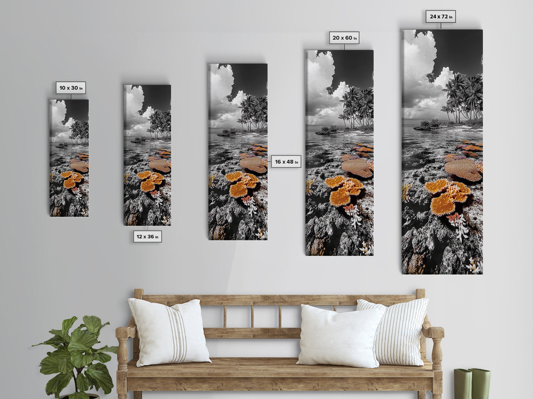 Coral Reef, Coastal Dreams, Tropical Serenity, Ocean Life Wall Art, Canvas Print, Coastal Bathroom Decor, Nature Photography Style