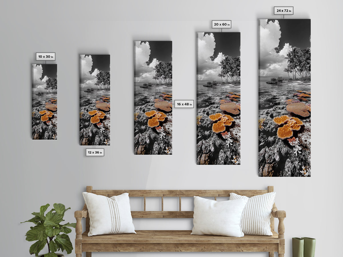 Coral Reef, Coastal Dreams, Tropical Serenity, Ocean Life Wall Art, Canvas Print, Coastal Bathroom Decor, Nature Photography Style