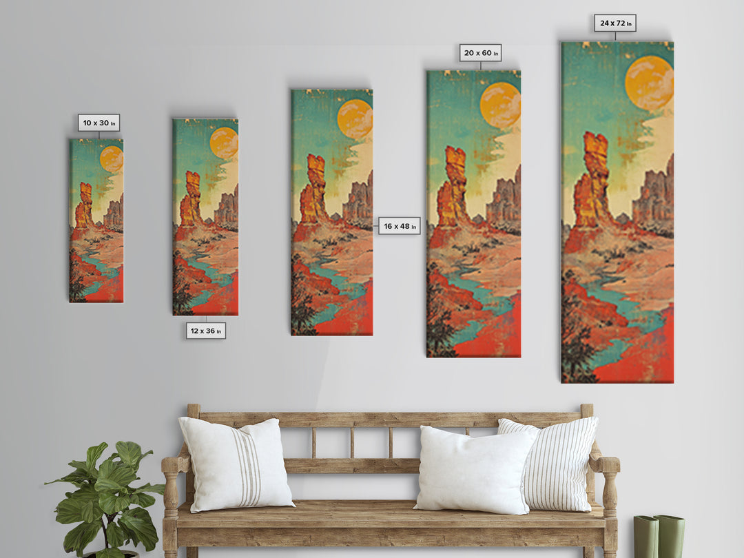 Desert Mesas And Turquoise River Wall Art, Southwest Landscape Print, Western Home Decor, Rustic Office Decor, Housewarming Gift