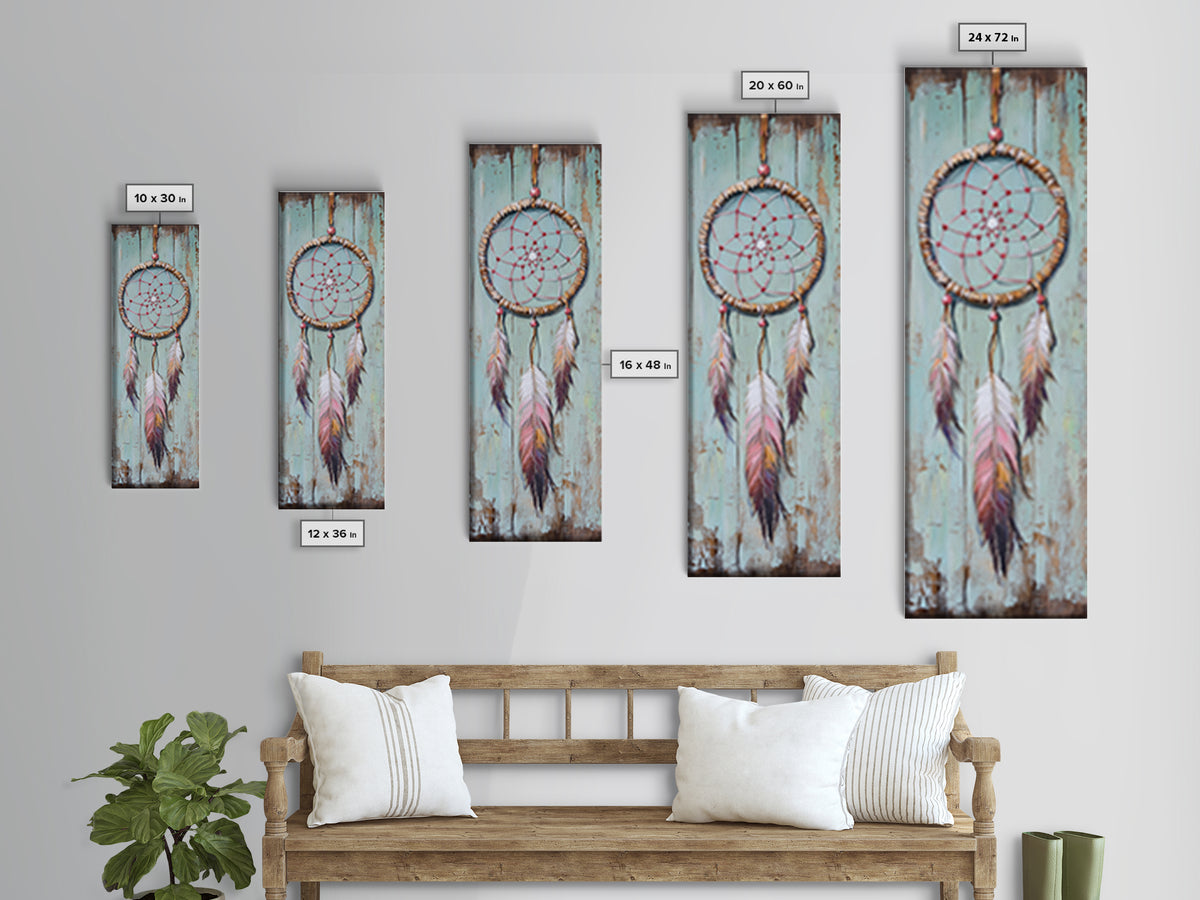 Boho Dreamcatcher With Feathers Wall Art, Spiritual Decor, Southwestern Wall Decor, Whimsical Nursery Art, Housewarming Gift