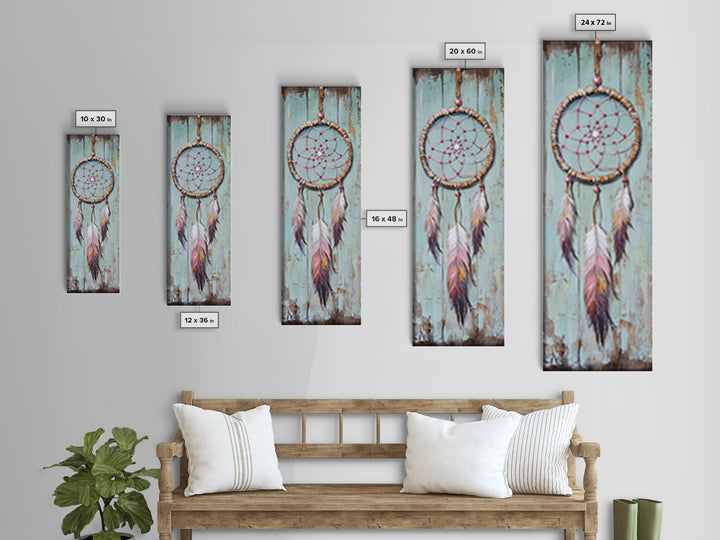Boho Dreamcatcher With Feathers Wall Art, Spiritual Decor, Southwestern Wall Decor, Whimsical Nursery Art, Housewarming Gift