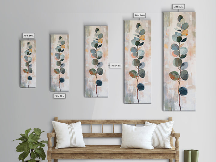 Minimal Eucalyptus Branch Botanical Wall Art, Sage Green Wall Decor, Neutral Botanical Art Print, Modern Farmhouse Home Decor