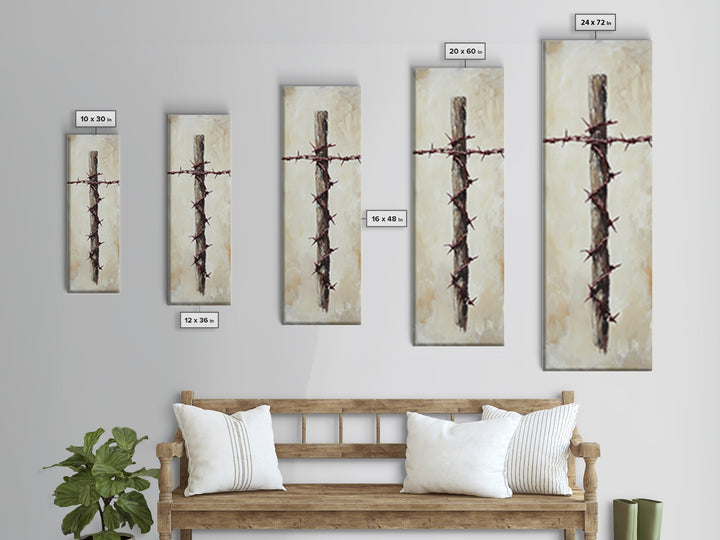 Rustic Barbed Wire Fence Canvas Print, Farmhouse Wall Art, Western Decor, Ranch Home Decor, Spiritual Wall Decor, Country Wall Decor