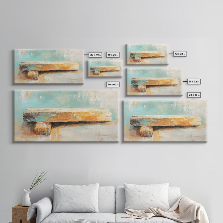 Weathered Wood Plank Abstract Wall Art, Rustic Textured Minimalist Canvas Print, Wabi Sabi Decor, Neutral Modern Home Decor