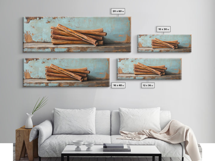 Rustic Cinnamon Sticks Painting Wall Art, Kitchen Decor, Farmhouse Decor, Food Illustration, Warm Neutral Home Decor Print