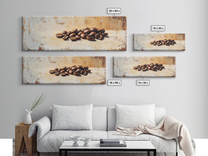 Roasted Coffee Beans Still Life Canvas Print, Coffee Bar Wall Art, Kitchen Decor, Rustic Home Decor, Gift For Coffee Lover