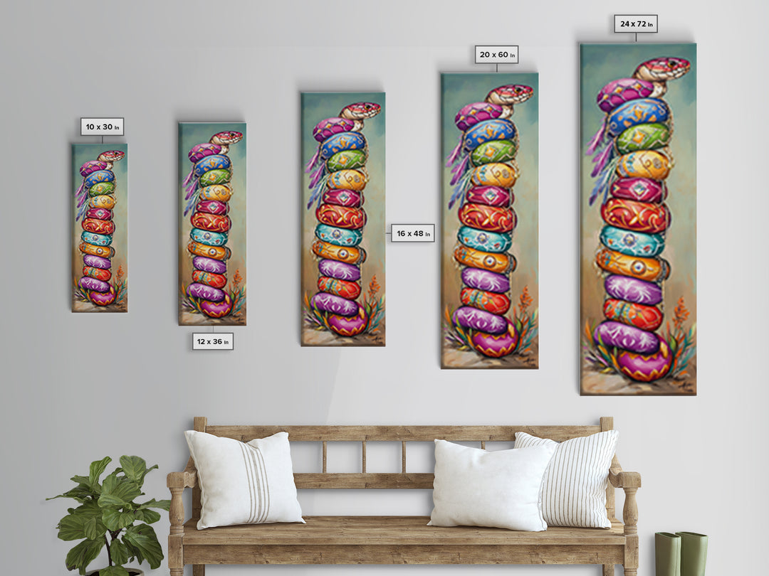Stacked Jewel Tone Cowgirl Hats Framed Canvas Print, Western Wall Art, Southwestern Decor, Boho Home Decor, Gift For Her