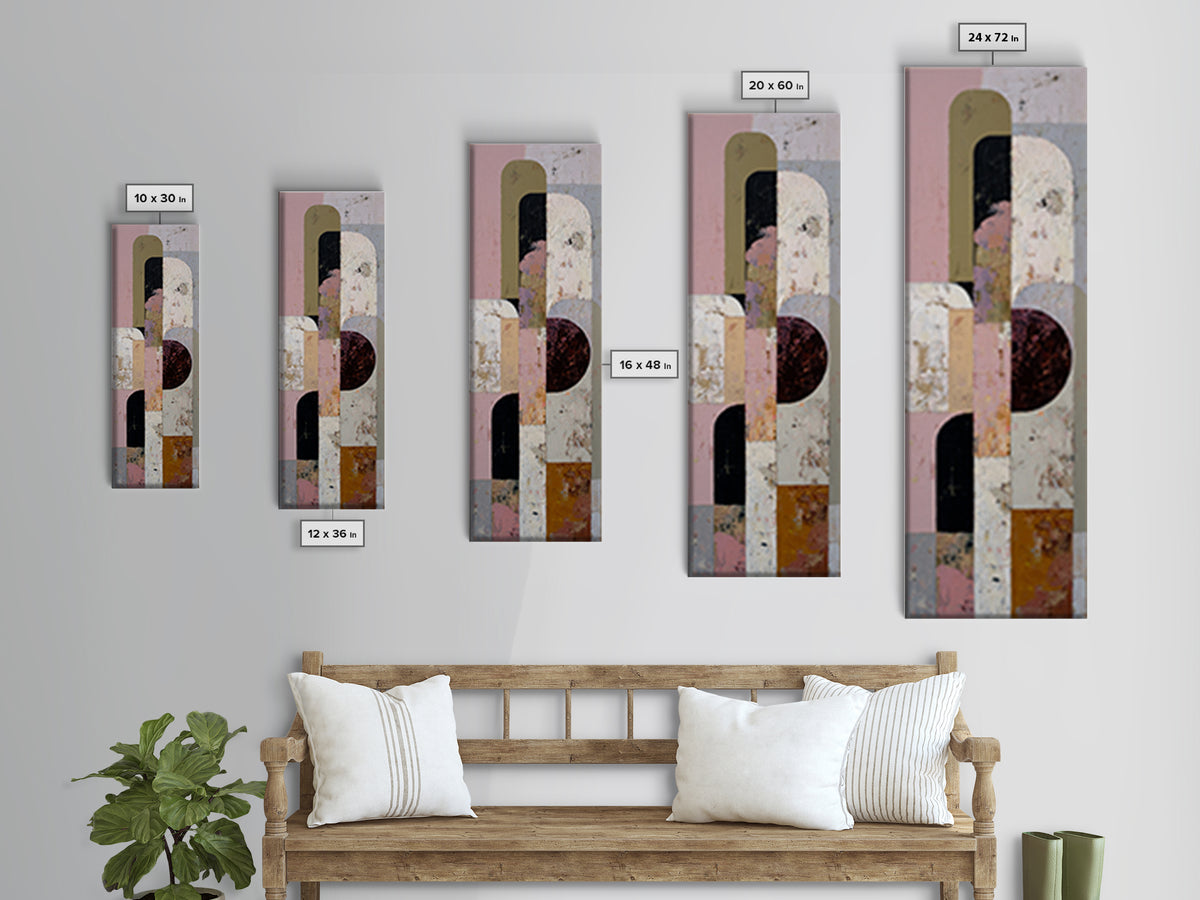 Neutral Abstract Arches Canvas Print, Above Bed Art, Printable Wall Art, Bedroom Decor, Fine Art, Serenity, Whimsical Decor, ABA-1x3-40