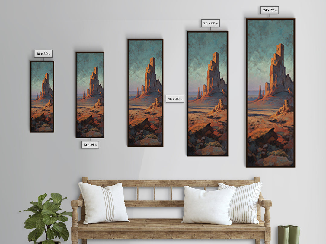 Dreamy Desert Sunset Canvas Print, Above Bed Art, Large Wall Art, Bedroom Decor, Fine Art, Serenity, Japanese Wall Art, ABA-1x3-43