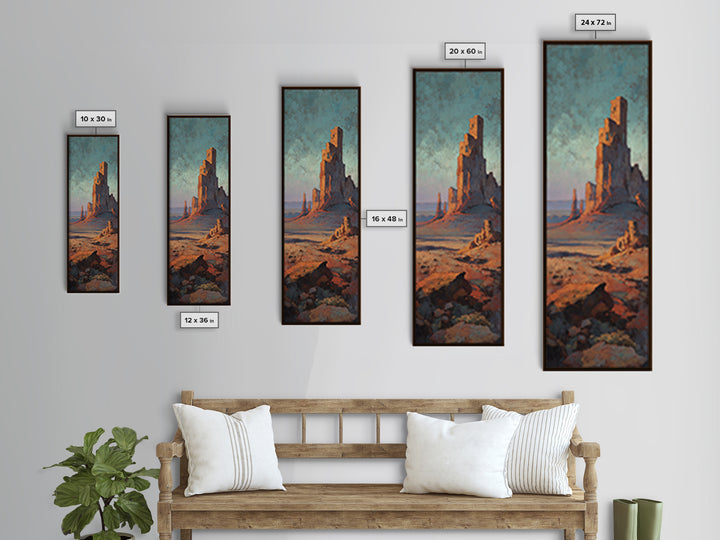 Dreamy Desert Sunset Canvas Print, Above Bed Art, Large Wall Art, Bedroom Decor, Fine Art, Serenity, Japanese Wall Art, ABA-1x3-43