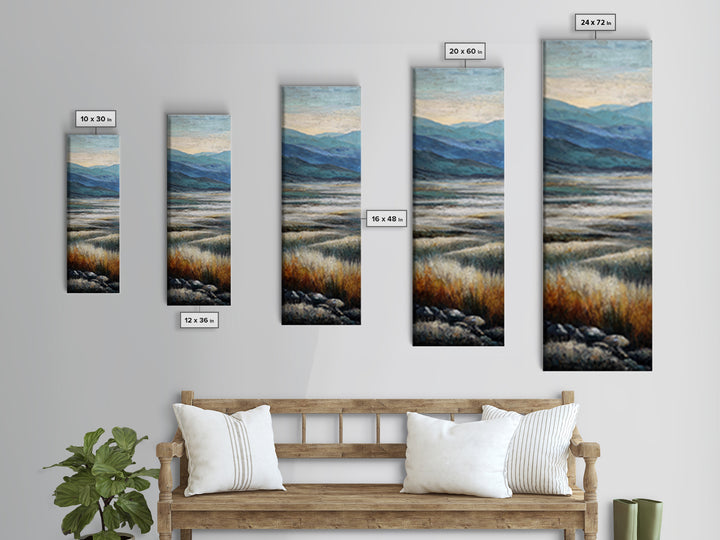 Soft Romantic Landscape Canvas Print, Above Bed Art, Bedroom Wall Art, Bedroom Decor, Fine Art, Serenity, Textured Painting, ABA-1x3-5