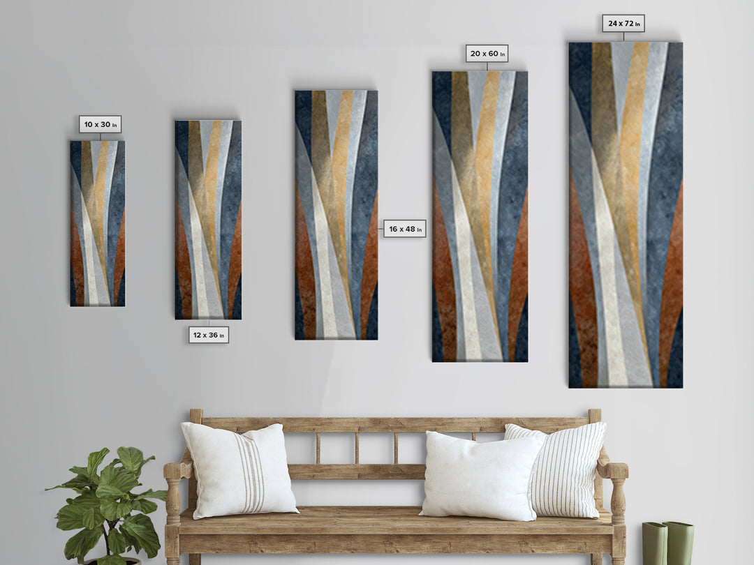 Neutral Abstract Arches Framed Canvas Print, Above Bed Art, Canvas Wall Art, Bedroom Decor, Abstract Art, Serenity, ABA-1x3-64