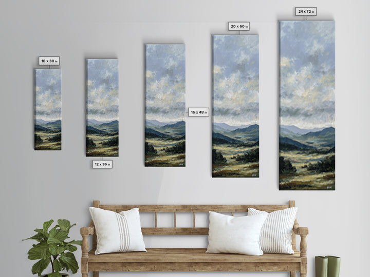 Soft Romantic Landscape Canvas Print, Above Bed Art, Art Print, Bedroom Decor, Fine Art, Serenity, Dorm Decor, Large Wall Art, ABA-1x3-77