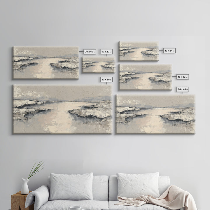 Minimal Two Figure Line Drawing Framed Canvas Print, Above Bed Art, Sage Green Wall Art, Bedroom Decor, Fine Art, Serenity, ABA-2x1-100