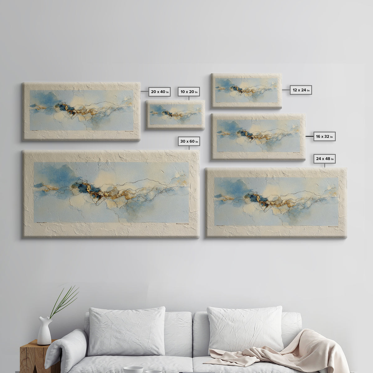 Minimal Two Figure Line Drawing Canvas Print, Above Bed Art, Printable Wall Art, Bedroom Decor, Oil Painting, Serenity, ABA-2x1-52