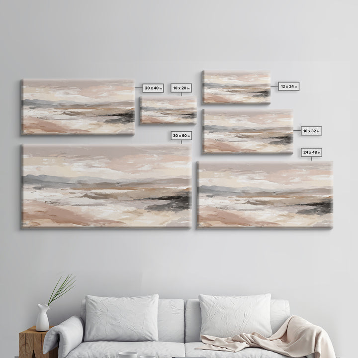 Japandi Ink Shapes Canvas Print, Above Bed Art, Room Decor, Bedroom Decor, Abstract Art, Serenity, Large Wall Art, Original Art, ABA-2x1-62