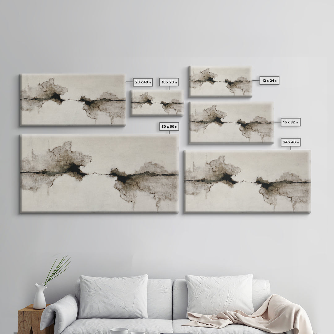 Minimal Two Figure Line Drawing Canvas Print, Above Bed Art, Living Room Decor, Bedroom Decor, Serenity 176, Piece Wall Art, ABA-2x1-76